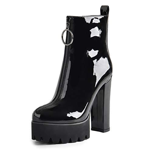 Richealnana Women's Elastic Platform Ankle Booties