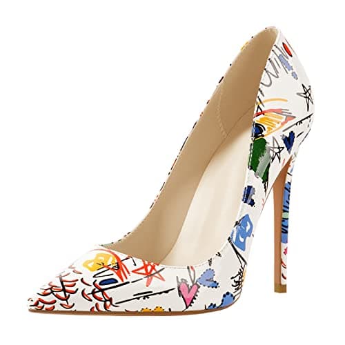 Richealnana Women's Classic Pointed Toe 4.7 Inch High Heels