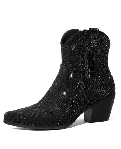 Rhinestone Cowgirl Boots for Women — A-black