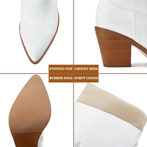 Eurouram Women's Embroidered Pointy Toe Knee High Western Boots