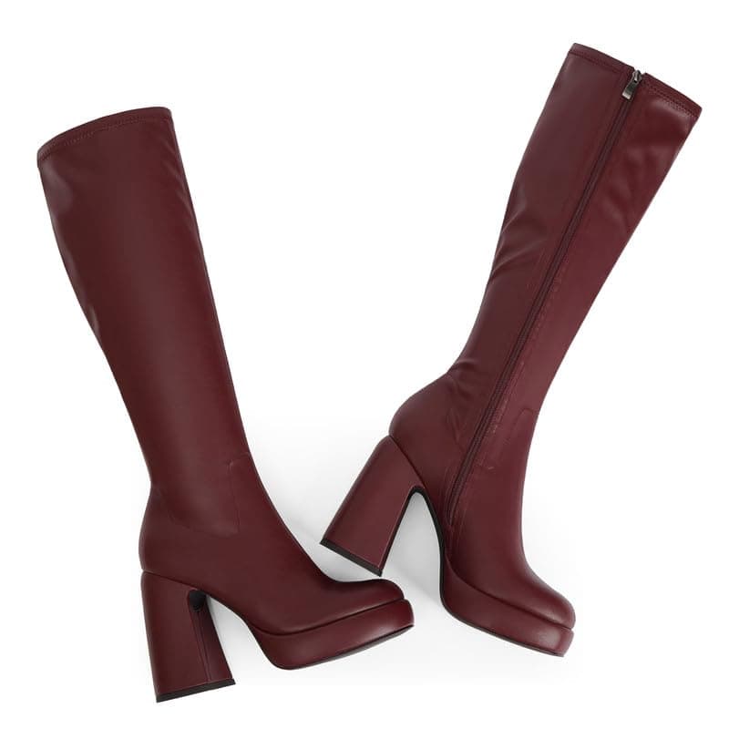 Modatope Platform Knee High Boots for Women