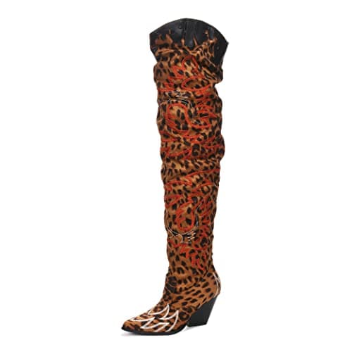 Cape Robbin Kelsey-21 Western Cowgirl Boots for Women — Leopard