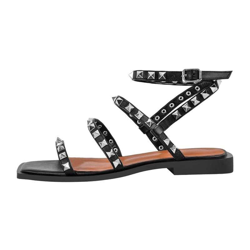 Women's Gladiator Studded Ankle Strap Sandals