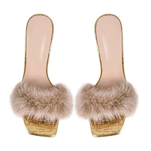 Women's Fur Slip-On Mule Sandals