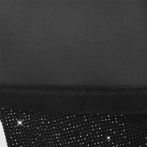 Richealnana Women's Chunky Heeled Sparkly Thigh High Boots