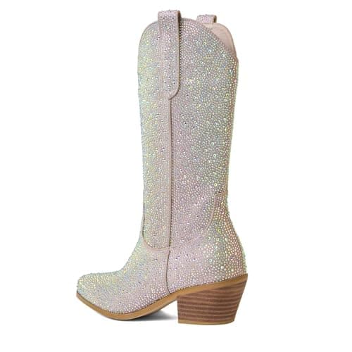 CIERWS Women's Embroidered Western Cowgirl Knee-High Boots