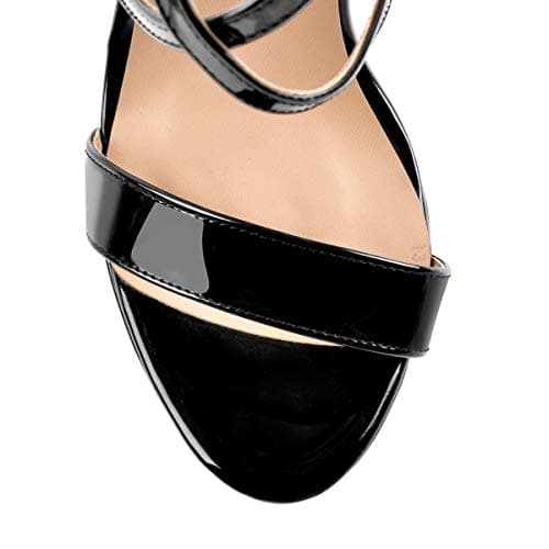 Women's Platform Crisscross Ankle Buckle Stilettos Sandals