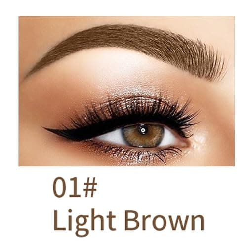 Q706 4-Tipped Dark Brown Eyebrow Pen, Precise & Long-lasting — 1#Light Brown