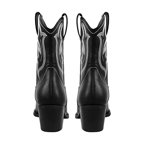 Richealnana Women's Embroidered Cowgirl Boots