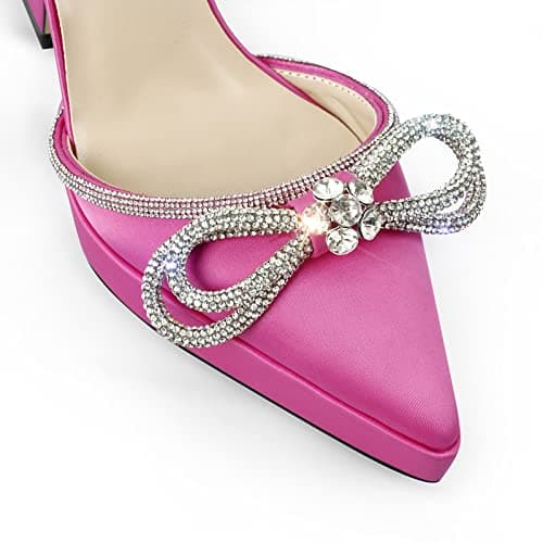 Richealnana Women's Platform Bowknot Stiletto Heel Sandals for Party Prom