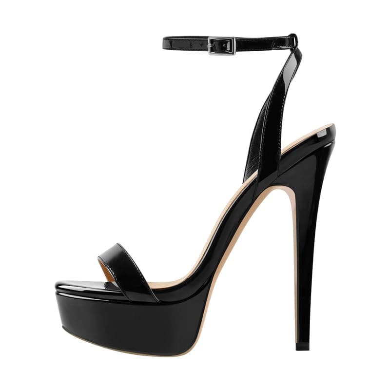 Richealnana Women's Buckle Strap Platform Stiletto Heel Sandals