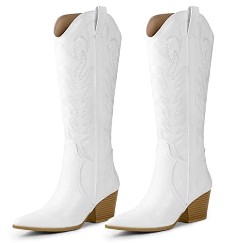 Comfortable Women's Arromic Embroidered Knee High Western Cowgirl Boots