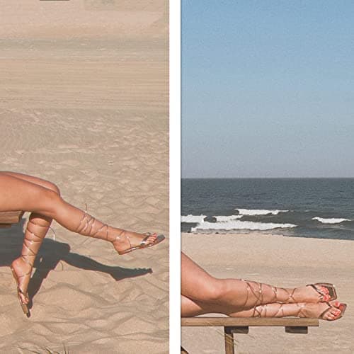 Richealnana Women's Strappy Gladiator Split Toe Sandals