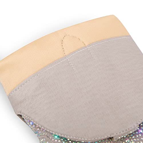 Richealnana Women's Rhinestone Slip-On Block Heel Boots