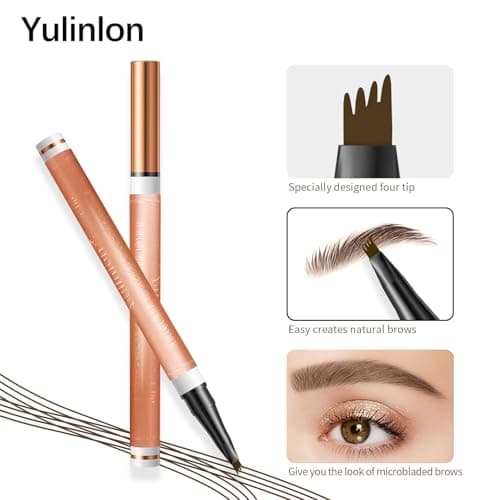 2# Dark Brown 6-Color Waterproof Eyebrow Pen