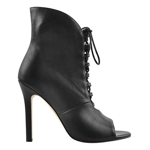Richealnana Women's Peep Toe Lace-Up Ankle Bootie Sandal