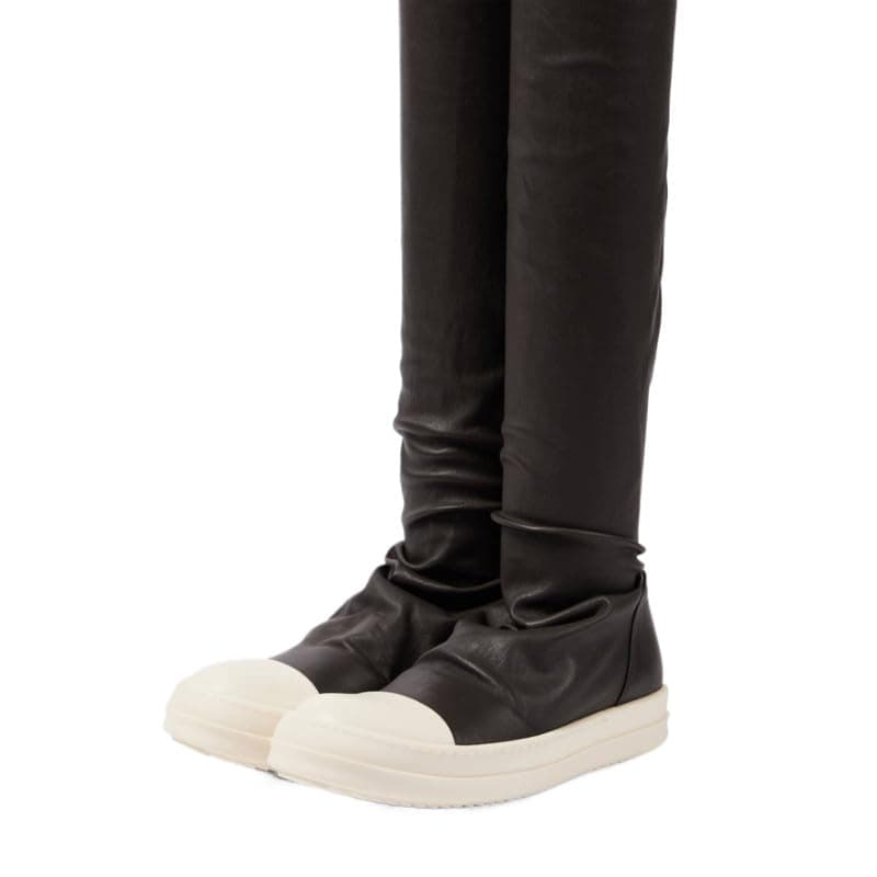 Richealnana Women's PU Thigh High Knee Boots - Flat & Comfortable