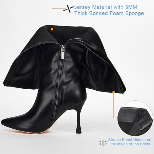 Stylish Pointed Toe Zipper Stiletto Boots for Women