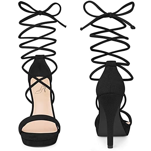 Perphy Stiletto Heels Lace-Up Sandals for Women