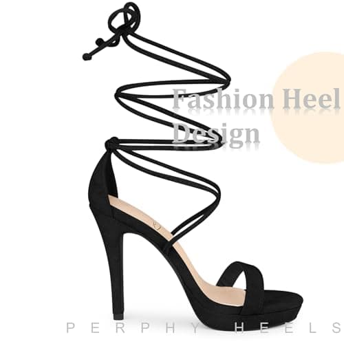 Perphy Stiletto Heels Lace-Up Sandals for Women