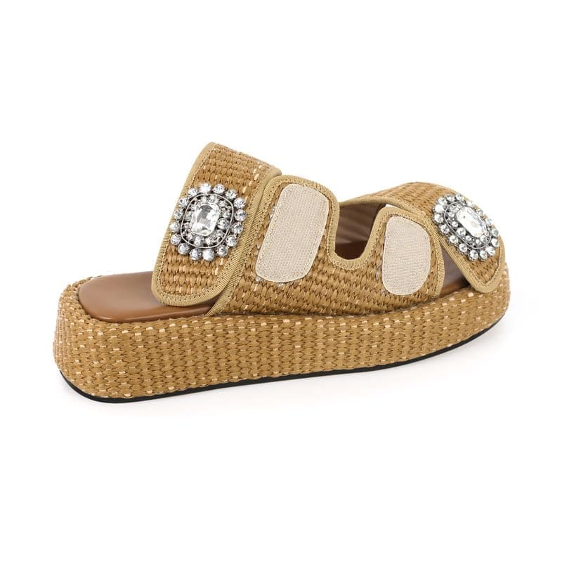 Richealnana Women's Braided Slide Sandals