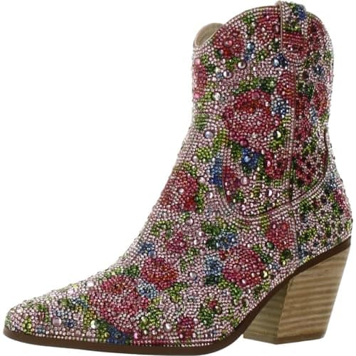 Betsey Johnson Women's Diva Western Boot — Floral Multi