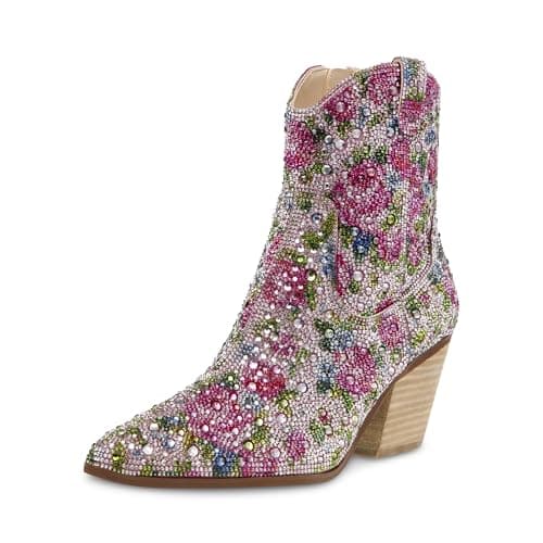 Betsey Johnson Women's Diva Western Boot — Pink Floral