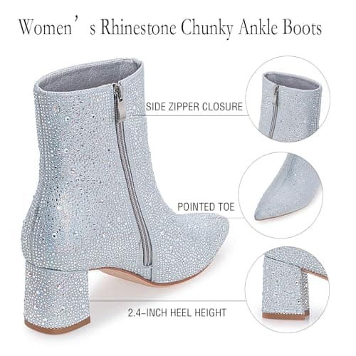 Women's Rhinestone Ankle Boots