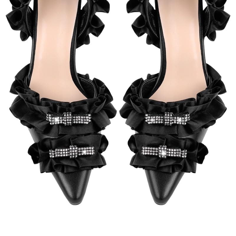Richealnana Women's Crystal-Embellished Mule Sandals