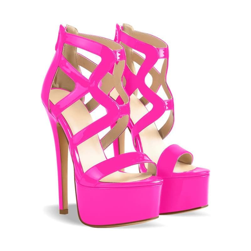 Richealnana Women's Platform Stilettos Heels Sandals