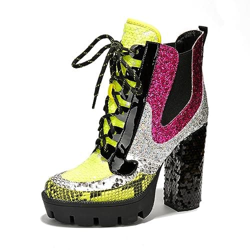 Ankle Boots for Women - Women's Short Cowboy Boots — Lime