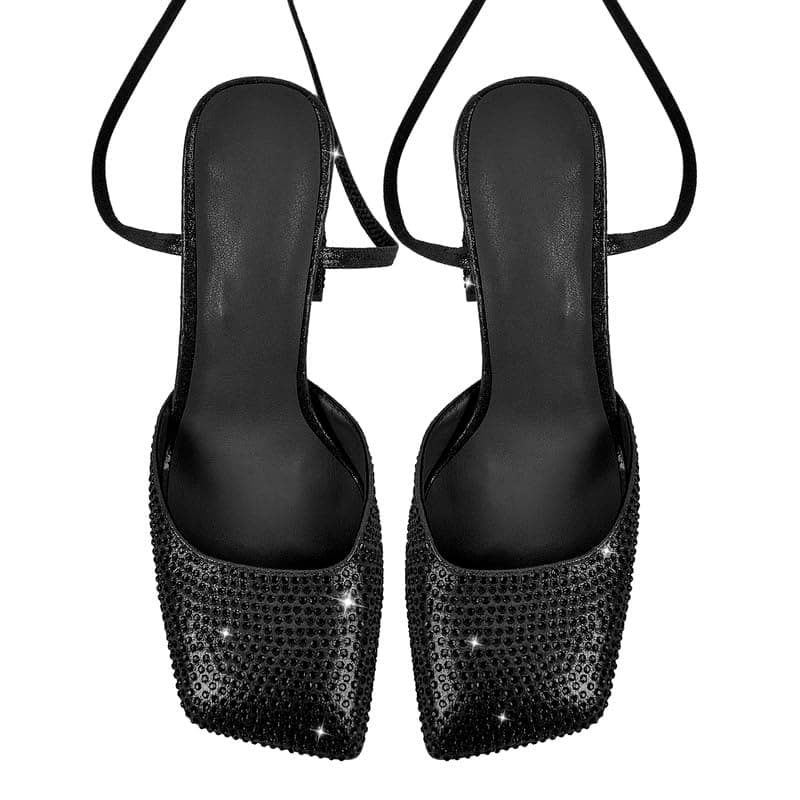 Richealnana Women's Rhinestones Strappy Sandals for Party Prom