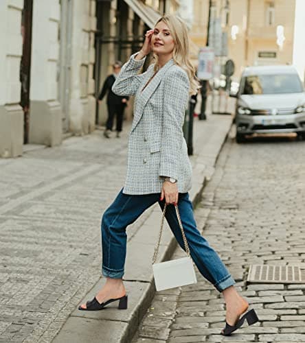 Refined Product Titles:

1. Women's Square Open Toe Heeled Sandals
2. Women's Diana Mule Sandal