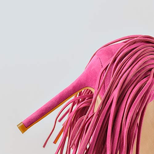Richealnana Women's Fringe Heeled Sandals