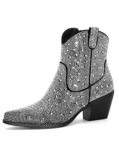Rhinestone Cowgirl Boots for Women — S-black