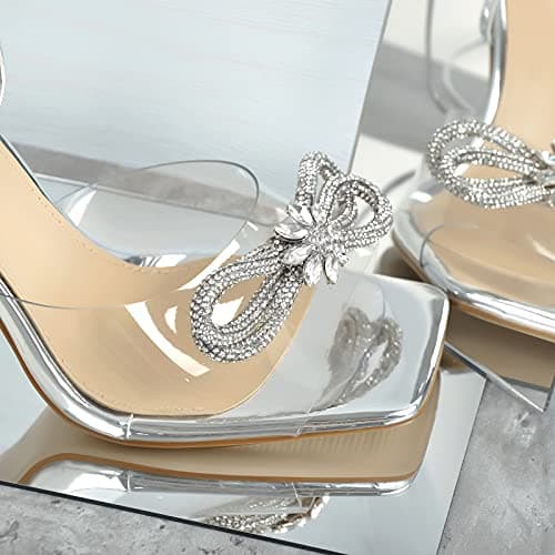 Richealnana Women's Rhinestone Bowknot Sandals