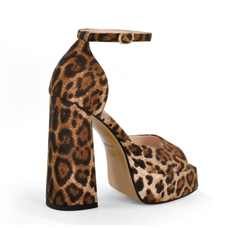 Richealnana Platform Ankle Strap Wrap Peep Toe Sandals