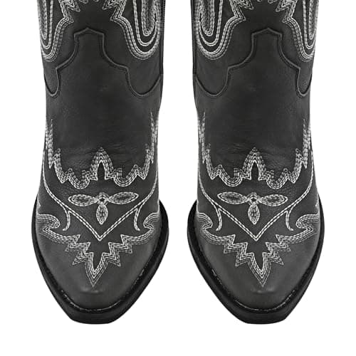 Western Cowboy Boots for Women Embroidered Thigh-High Cowgirl Style