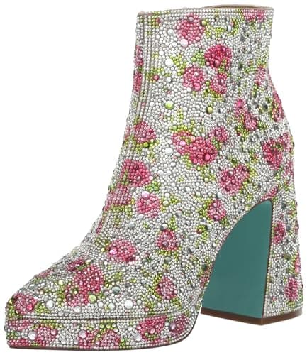 Betsey Johnson Women's Ankle Boot - Della — Rhinestone Floral