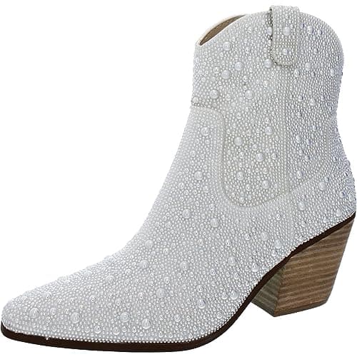 Betsey Johnson Women's Diva Western Boot — Ivory