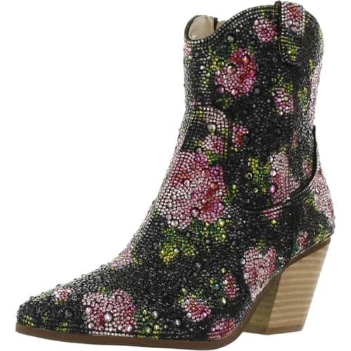 Betsey Johnson Women's Diva Western Boot — Black Floral