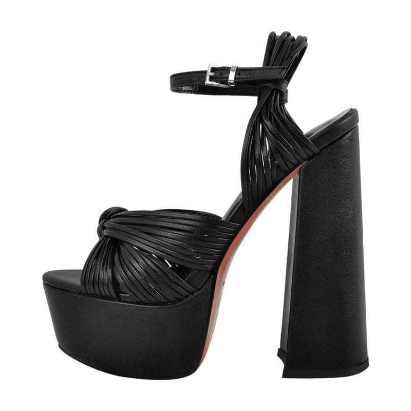 Richealnana Strappy Platform Chunky Heeled Slingback Sandals