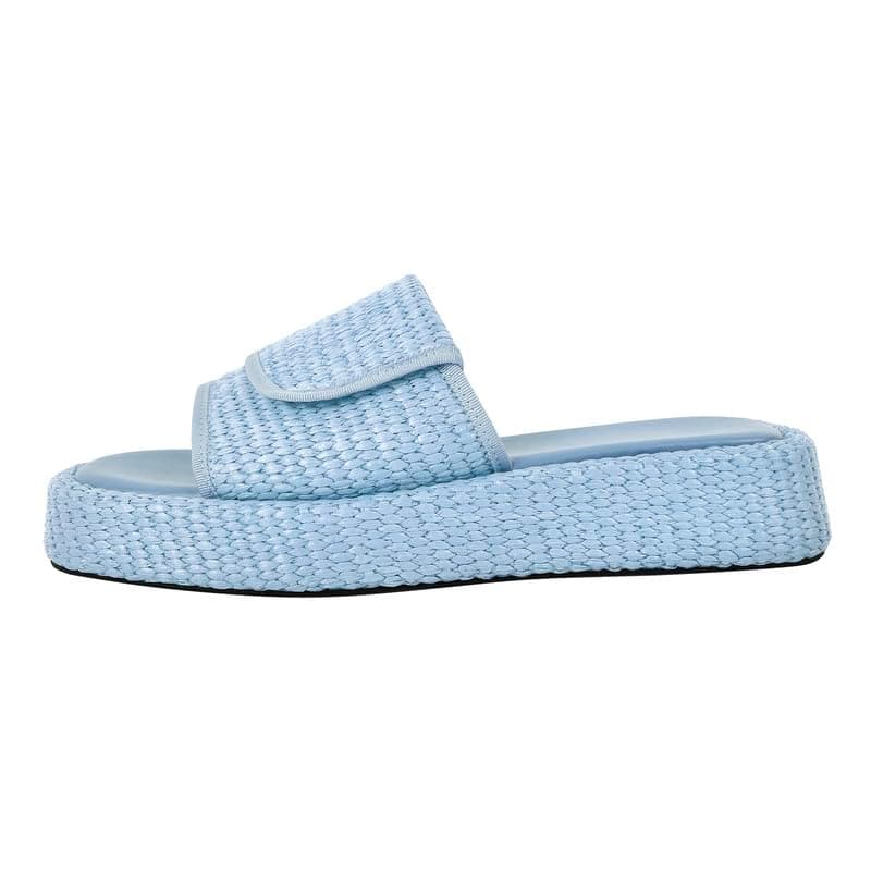 Richealnana Women's Braided Slide Sandals — Blue
