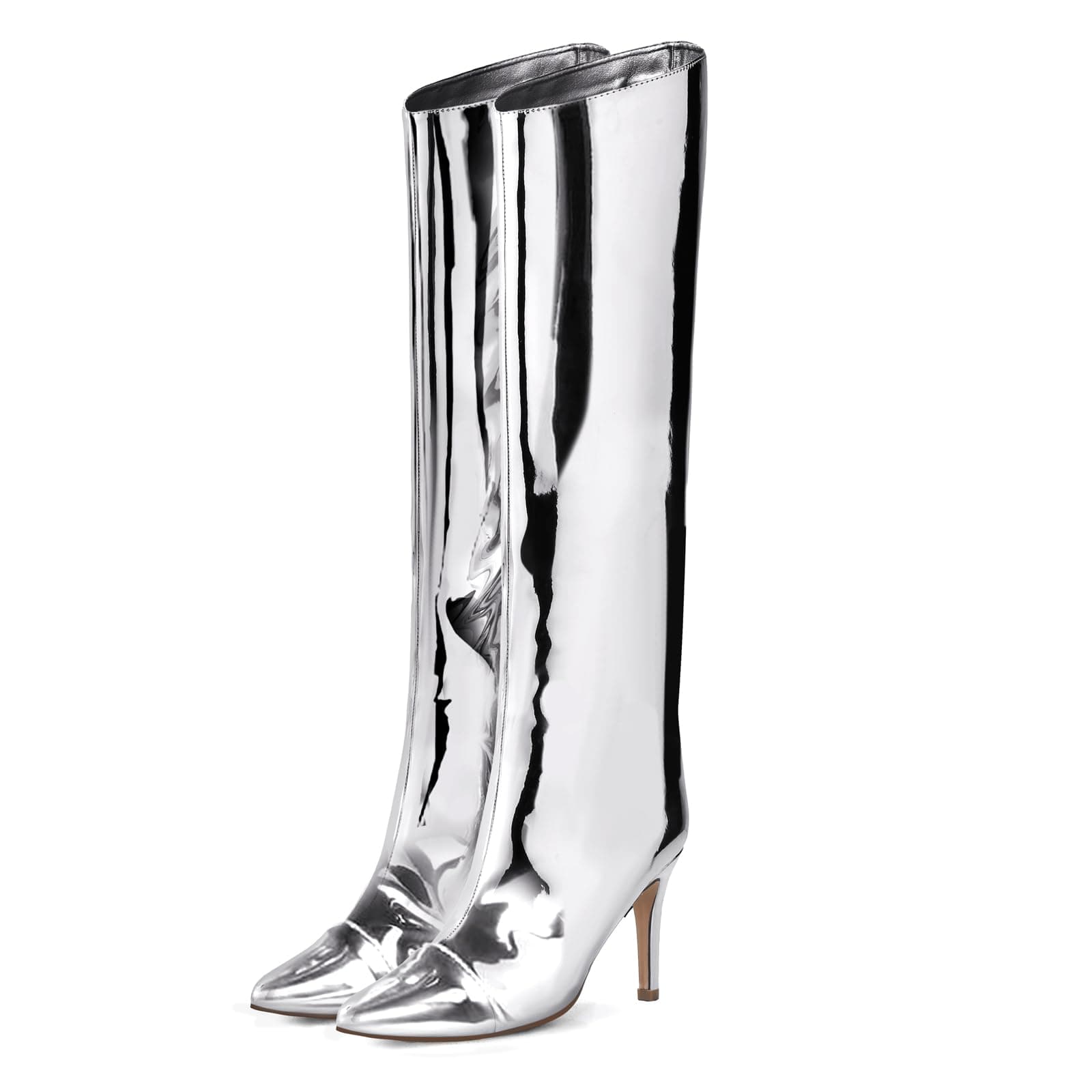 Shoe'N Tale Women's Metallic Party Dressy Slip-on Booties