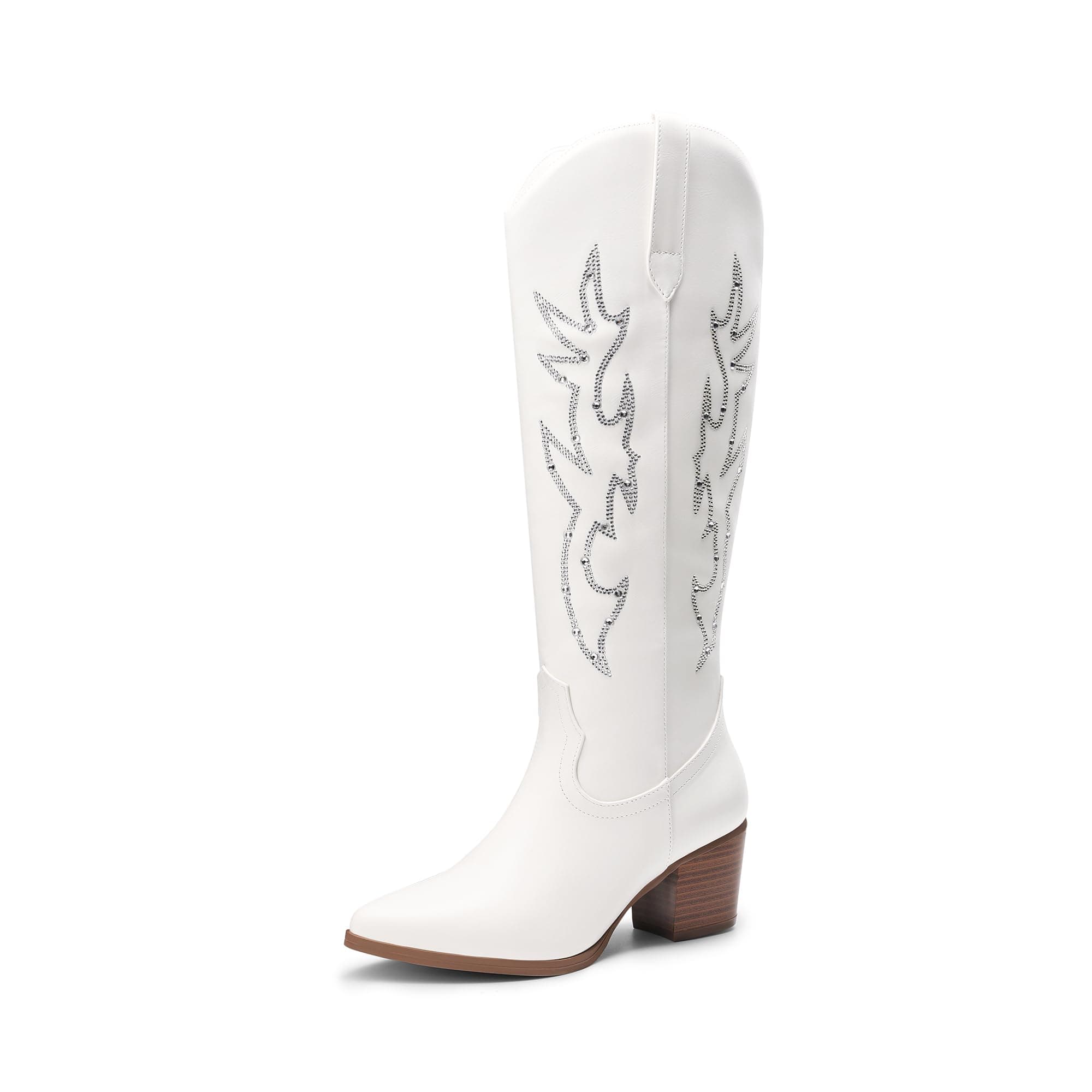 Dream Pairs Western Cowboy Boots for Women - Comfortable Knee High Zipper Heels