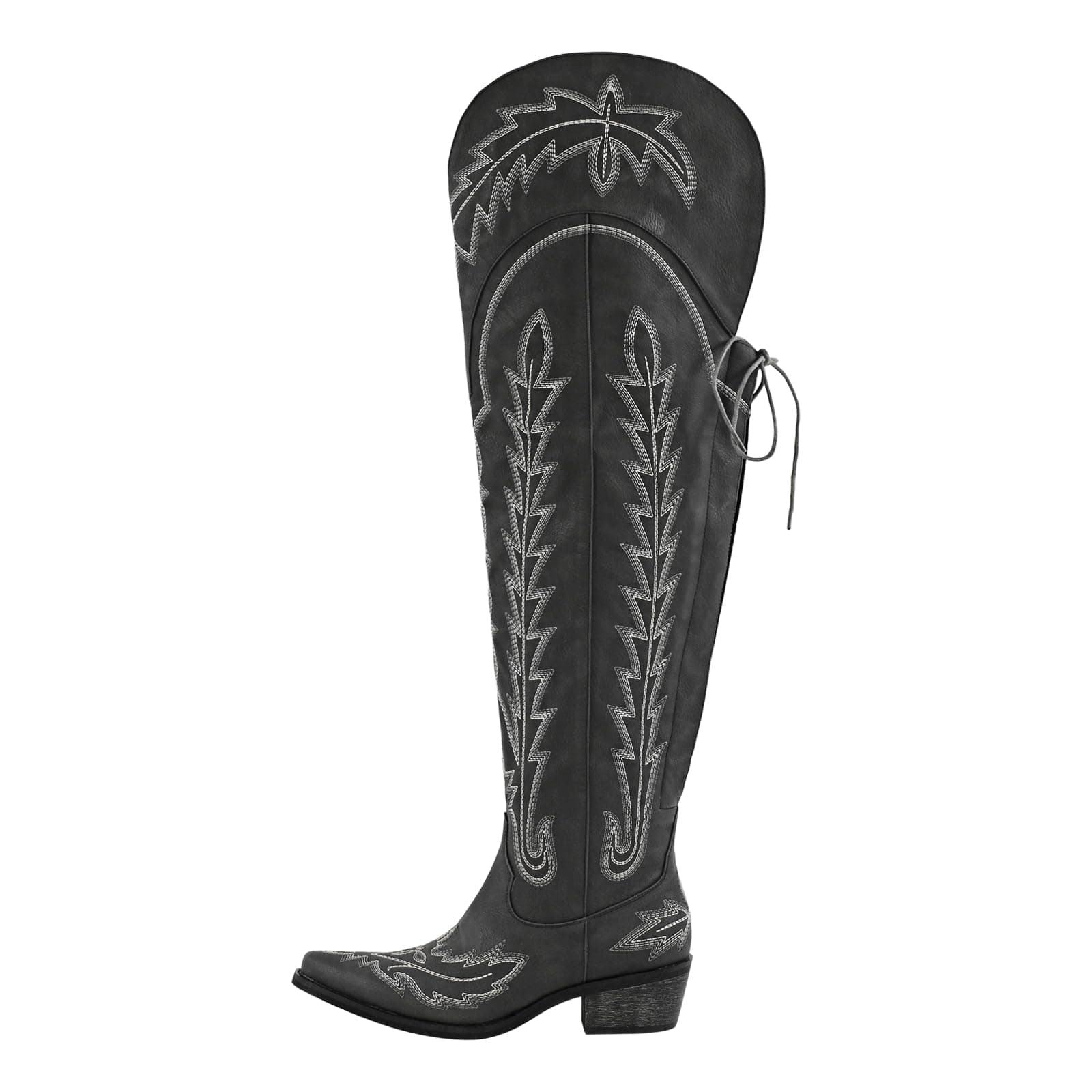 Western Cowboy Boots for Women Embroidered Thigh-High Cowgirl Style