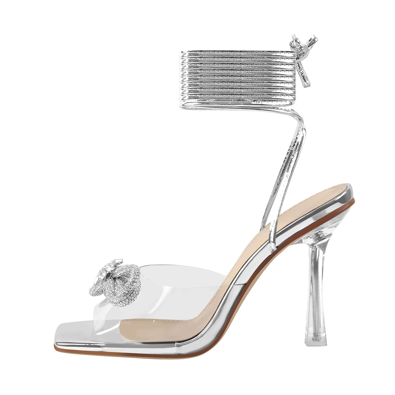 Richealnana Women's Rhinestone Bowknot Sandals