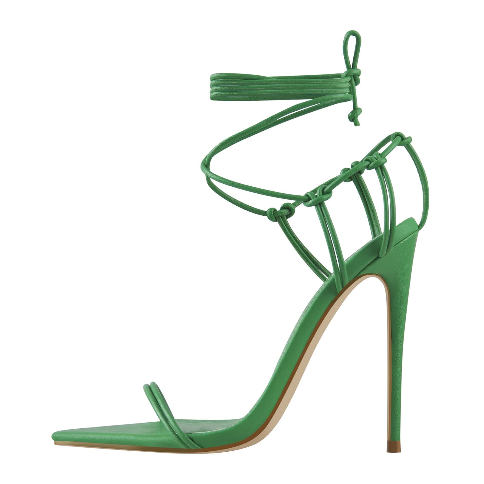 Richealnana Women's PointyToe Crisscross Straps LaceUp Sandals