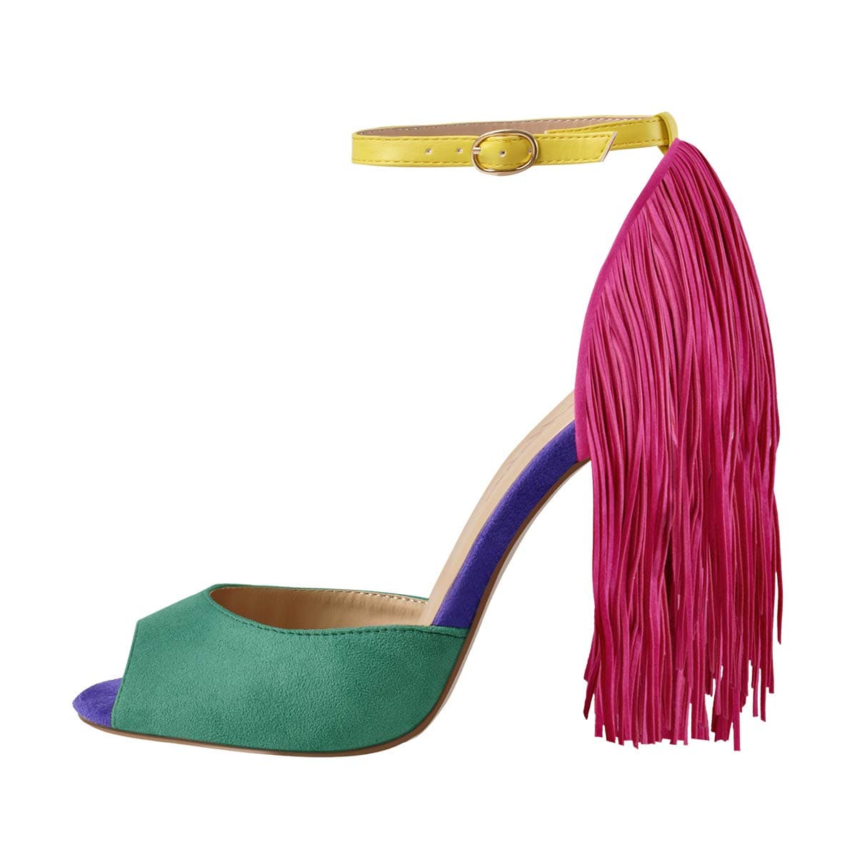 Richealnana Women's Fringe Heeled Sandals