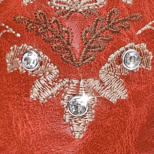 Vintage Sparkly Rhinestone Cowboy Boots for Women — Red